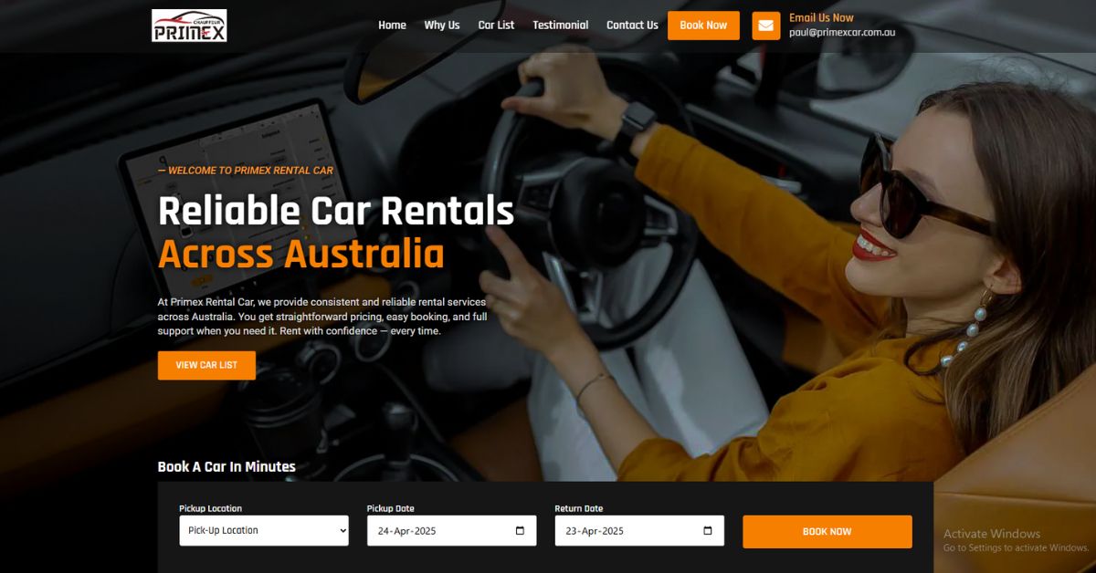Read more about the article Car Rental Business Website Design